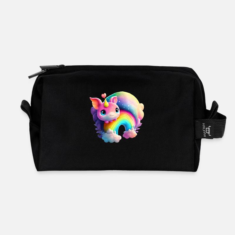 Rainbow - Recycled Toiletry Zip Bag - black