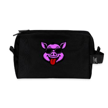 Party Sow Pig Funny - Recycled Toiletry Zip Bag - black - Front