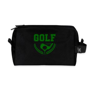 Golf club - Recycled Toiletry Zip Bag - black - Front
