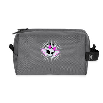 Skullgirl - Recycelte Kulturtasche - Anthrazit - Vorne