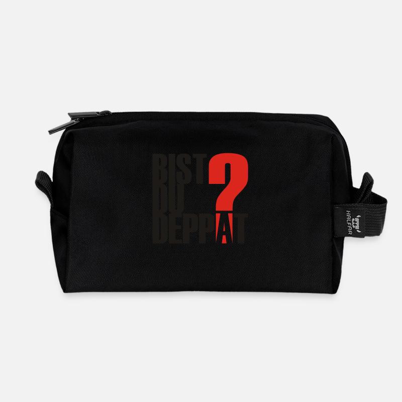 Are you Deppat? ... - Recycled Toiletry Zip Bag - black