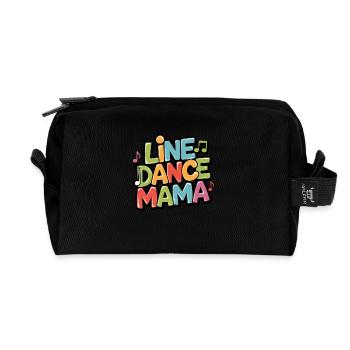 Line Dancing Mom Mama tanzt Line Dance - Recycled Toiletry Zip Bag - black - Front
