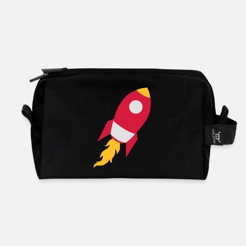 Rakete - Recycelte Kulturtasche - Schwarz