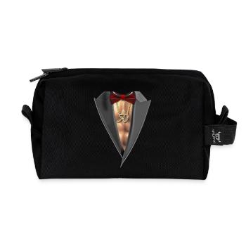Tuxedo Brust 50 - Recycelte Kulturtasche - Schwarz - Vorne
