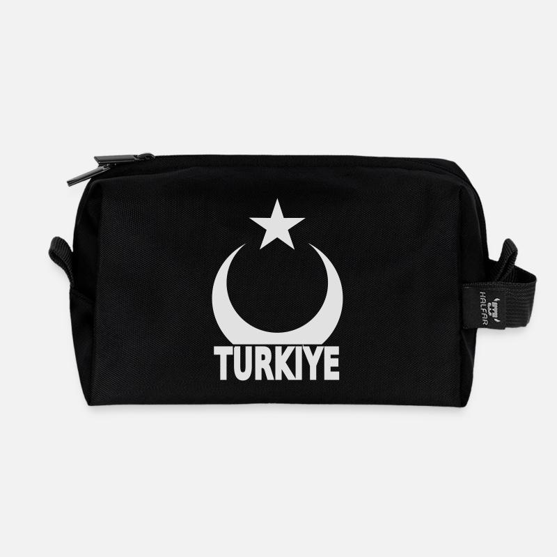 turkiye_halbmondstern - Recycelte Kulturtasche - Schwarz