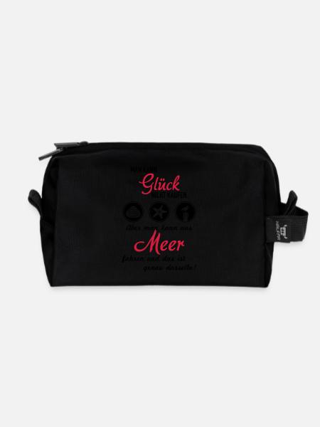 Glück Meer - Recycelte Kulturtasche - Schwarz