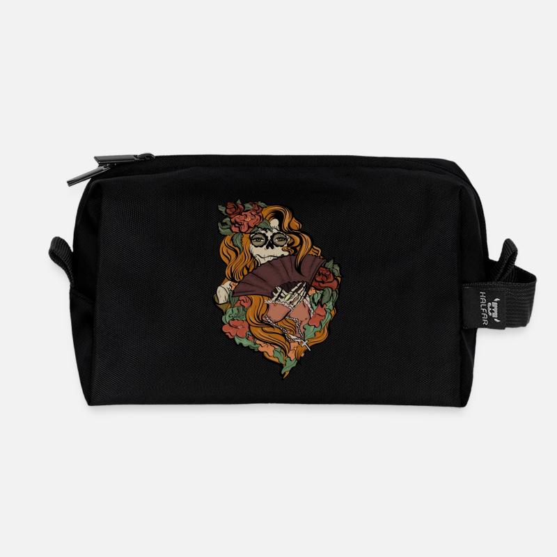 Santa Muerte - Recycelte Kulturtasche - Schwarz