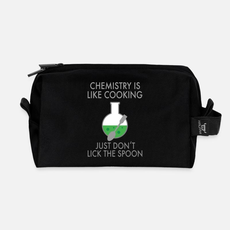 Chemie - Recycelte Kulturtasche - Schwarz