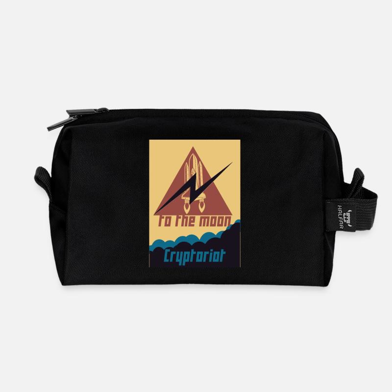 Cryptoriot - Trousse de toilette en tissu recyclé - noir