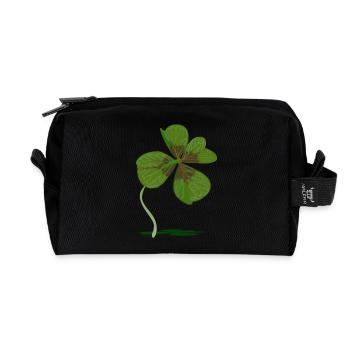 Kleeblatt - Recycelte Kulturtasche - Schwarz - Vorne