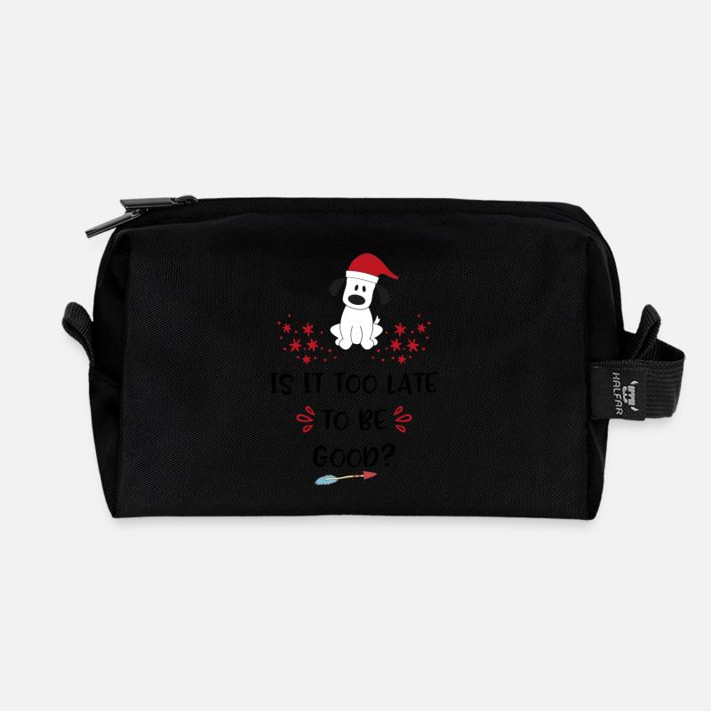Weihnachten - Recycelte Kulturtasche - Schwarz