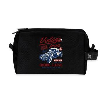 Vintage Iron - Recycelte Kulturtasche - Schwarz - Vorne