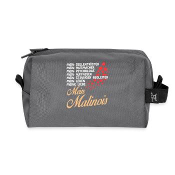 Malinois - Mein - Recycelte Kulturtasche - Anthrazit - Vorne