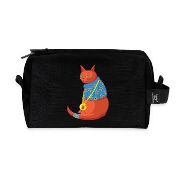 Kater Karl, das Familienoberhaupt - Recycelte Kulturtasche - Schwarz - Vorne
