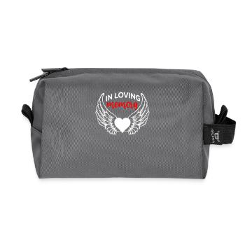 RIP mourning gift funeral love heart - Recycled Toiletry Zip Bag - anthracite - Front
