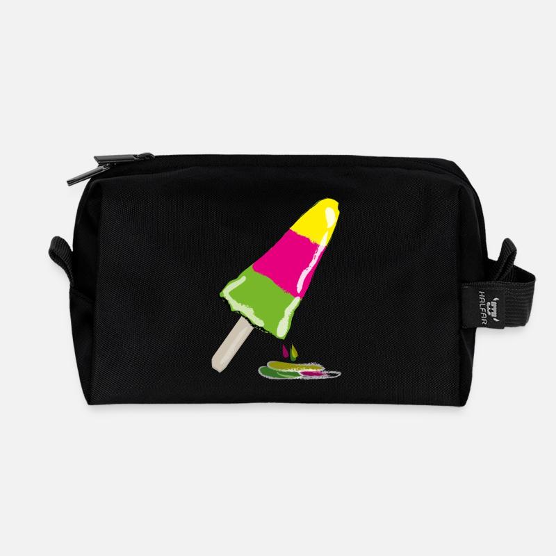 Eis am Stiel - Recycelte Kulturtasche - Schwarz