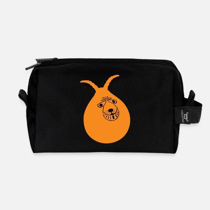 1970's Spacehopper - Recycled Toiletry Zip Bag - black