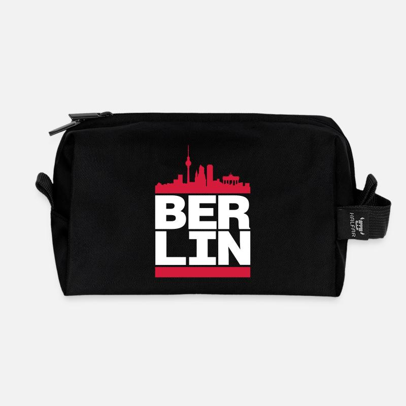 Berlin City - Recycelte Kulturtasche - Schwarz