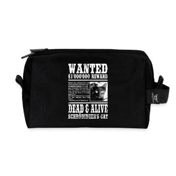 Wanted: Schrödinger's Cat - Dead & Alive - Recycelte Kulturtasche - Schwarz - Vorne