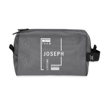 Name Joseph - Recycled Toiletry Zip Bag - anthracite - Front