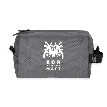 ror schachf matt white 4x - Recycelte Kulturtasche - Anthrazit - Vorne