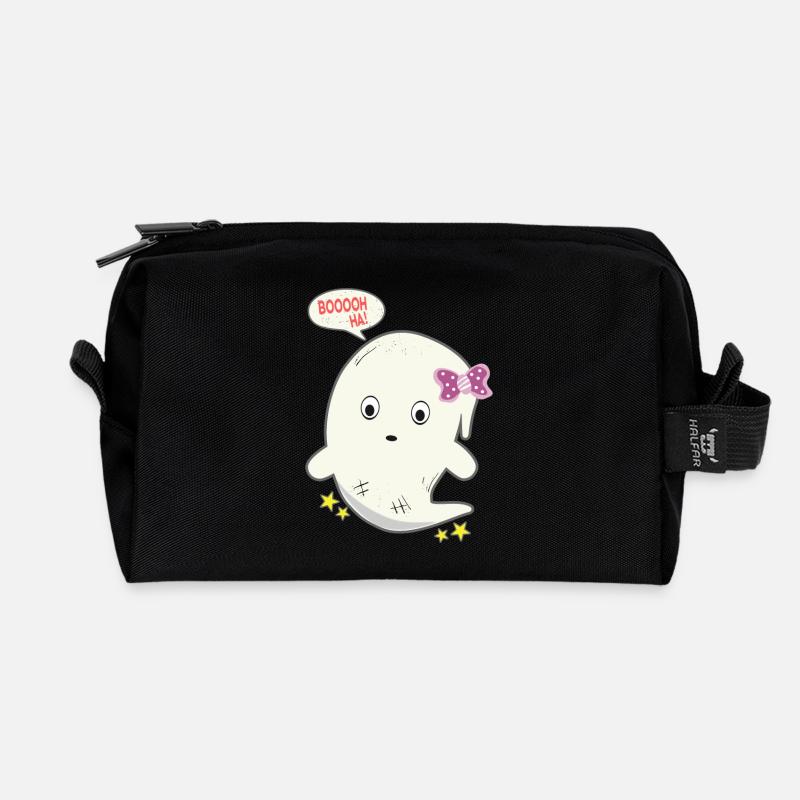 Niedliches Gespenst Geist Geschenk - Recycelte Kulturtasche - Schwarz