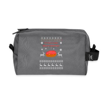 Noël laid Joyeux Noël Mett Meat - Trousse de toilette en tissu recyclé - anthracite - Devant