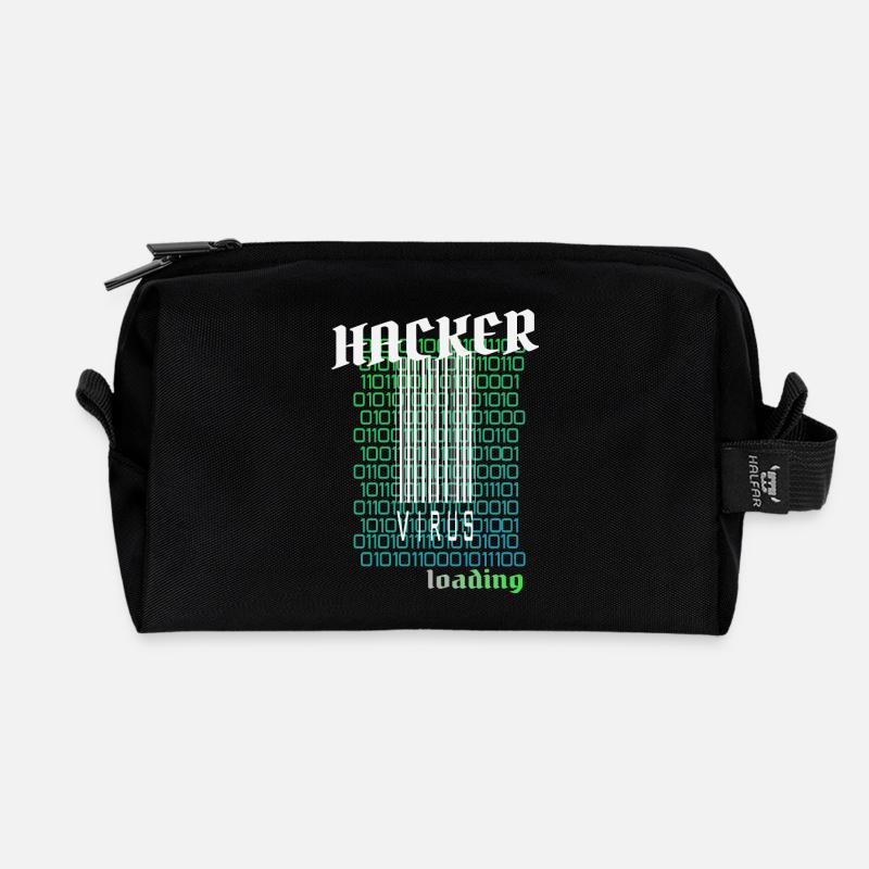 Anonymous, Hacker - Recycelte Kulturtasche - Schwarz