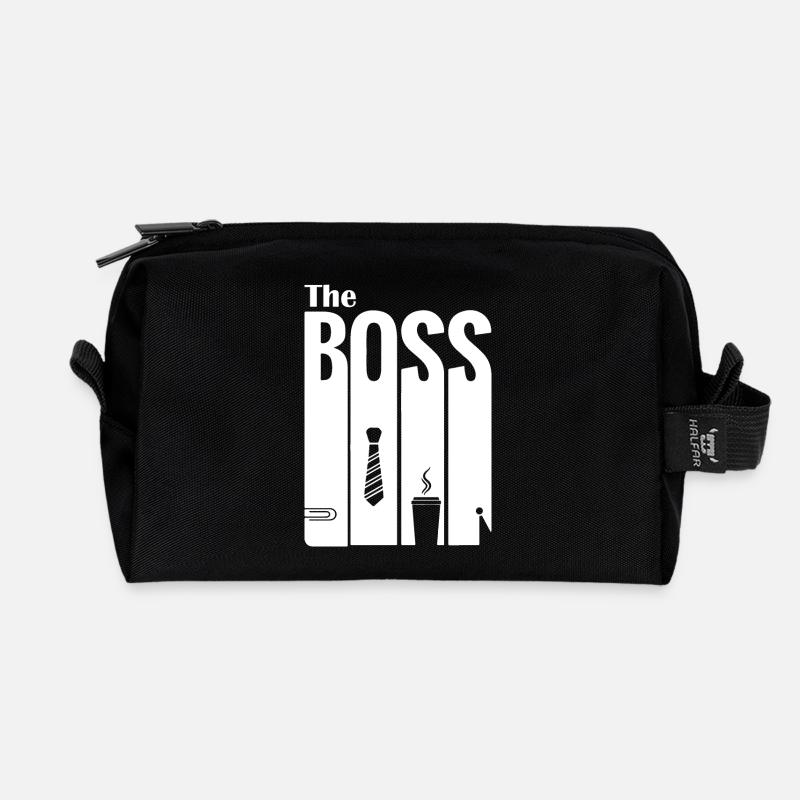 Office & Relaxation style design - Recycled Toiletry Zip Bag - black