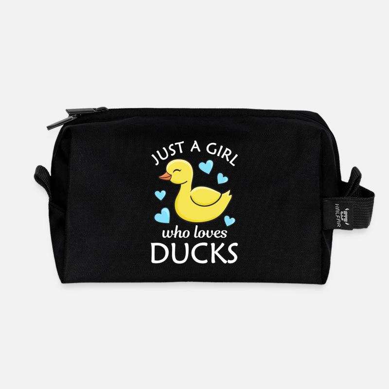 Ente Enten - Recycelte Kulturtasche - Schwarz