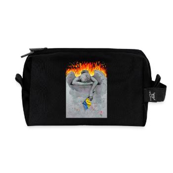 Tears for Ukraine - Recycled Toiletry Zip Bag - black - Front