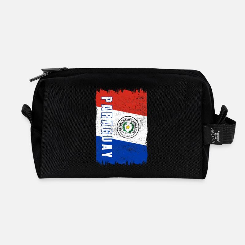 Paraguay Flagge - Recycelte Kulturtasche - Schwarz