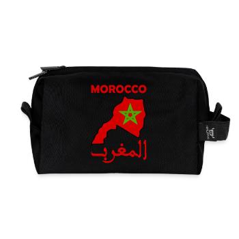 Morocco - Recycled Toiletry Zip Bag - black - Front