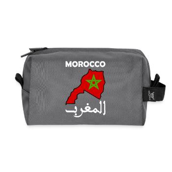 Morocco - Recycled Toiletry Zip Bag - anthracite - Front