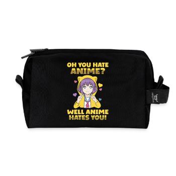 Anime Serien Design - Recycelte Kulturtasche - Schwarz - Vorne