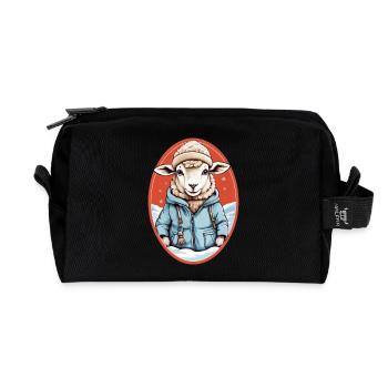 Sweet Sheep - Recycled Toiletry Zip Bag - black - Front