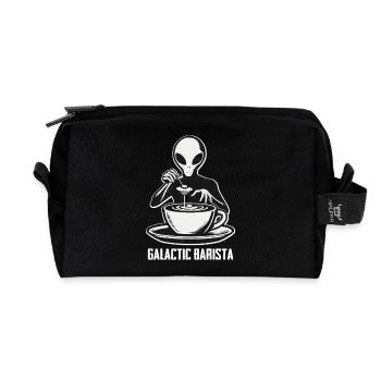 Coffee Drinker Galactic Coffee Master - Recycled Toiletry Zip Bag - black - Front