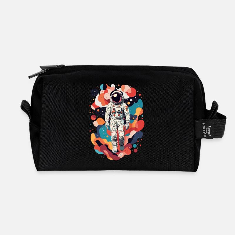 Astronaut - Recycelte Kulturtasche - Schwarz