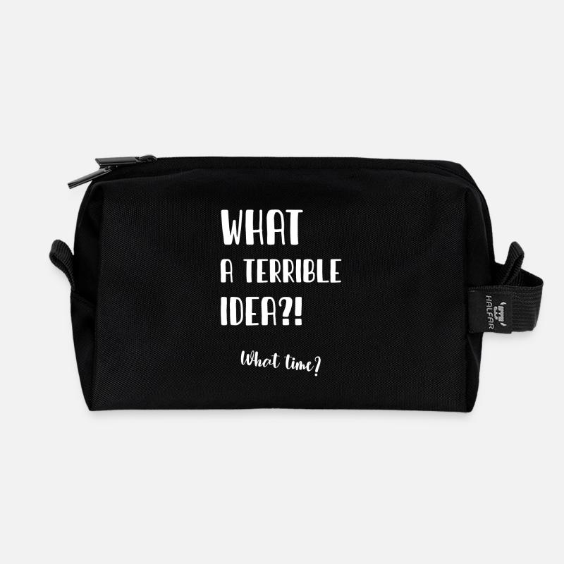 What a terrible idea - Recycelte Kulturtasche - Schwarz