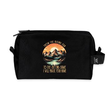 From The Risings Sun To The Setting Same Classic M - Recycled Toiletry Zip Bag - black - Front
