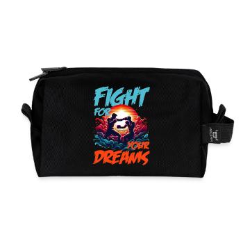Epic Boxing Showdown: Fight for Your Dreams! - Recycled Toiletry Zip Bag - black - Front