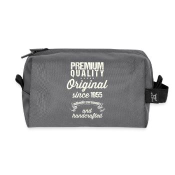 Né en 1955 - Trousse de toilette en tissu recyclé - anthracite - Devant