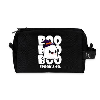 BOO SPOOK & CO. - Recycelte Kulturtasche - Schwarz - Vorne