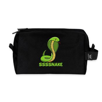 Serpent manga - Trousse de toilette en tissu recyclé - noir - Devant