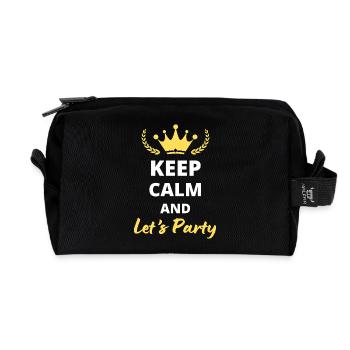 Bleiben Sie ruhig und lassen Sie uns feiern - Fun Celebration Design - Recycelte Kulturtasche - Schwarz - Vorne