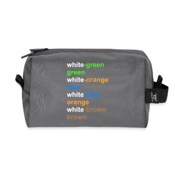 RJ45 Network Technology Color Assignment according to T568A - Recycled Toiletry Zip Bag - anthracite - Front
