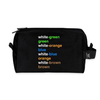 RJ45 Network Technology Color Assignment according to T568A - Recycled Toiletry Zip Bag - black - Front