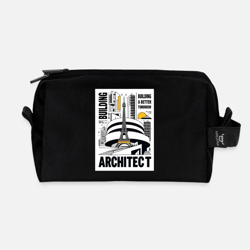 Architect - Recycled Toiletry Zip Bag - black