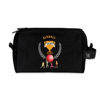 Kinball Sieger Gewinner Turnier Meisterschaft - Recycelte Kulturtasche - Schwarz - Vorne