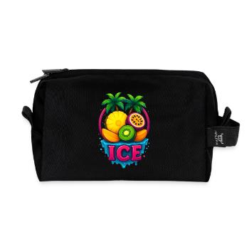 Chill - Frische tropische, lebendige Früchte - Recycelte Kulturtasche - Schwarz - Vorne